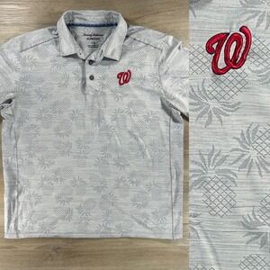Tommy Bahama Island Zone Large Polo Shirt Washington Nationals Golf Baseball